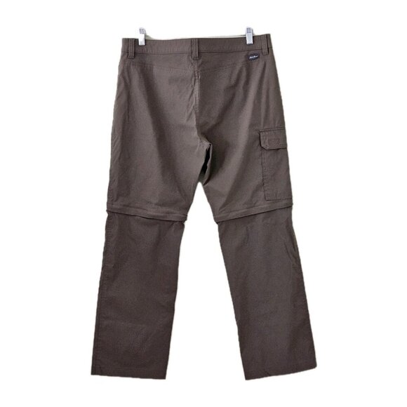 Eddie Bauer Convertible Pants Men 34x30/29 Beige Pockets Stretch Outdoor Hiking - Picture 2 of 16